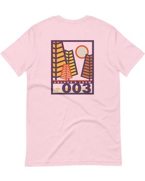 Anchor and Crew Cotton Three Field Notes Organic Cotton T-Shirt - Pink