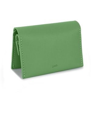 godi. Handmade Leather Coin & Card Wallet - Green
