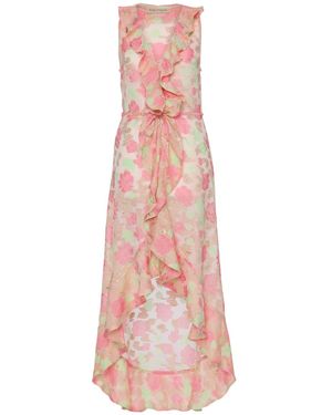 Anse Victorin Neutrals Lea Silk Dress Kaftan - Pink