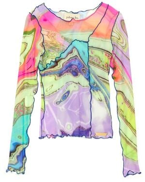 Paloma Lira Aqua Mesh Top - Multicolour