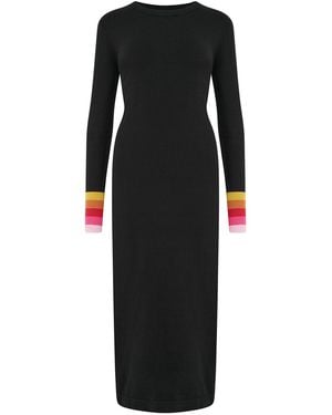 Sugarhill Liselle Knitted Midi Dress Sunset Sparkle - Black