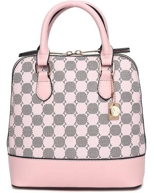 Mkf Collection - J'omor Marjorie Circular Print Satchel Bag - Pink