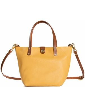 N'damus London Adanna Leather Tote Bag - Yellow