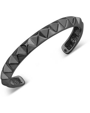 SALLY SKOUFIS Honeycomb Bangle With Premium Rhodium - Black