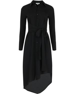 Cavanagh Baker Asymmetrical Button Down Dress - Black