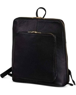 Hides Leather Co. Vintage Handmade Leather Backpack - Black