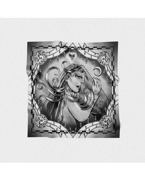 Tash and Ley Resurgence 70X70 Silk Scarf - Grey