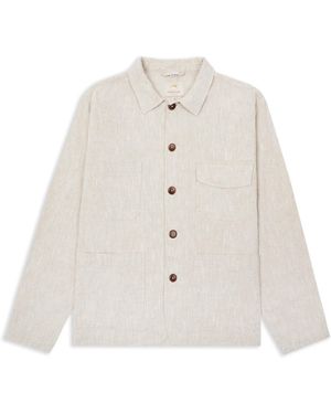 Burrows and Hare Neutrals Linen Jericho Jacket - White