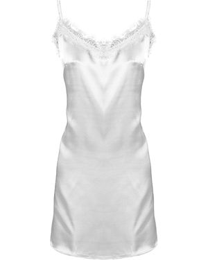 Ettie Satin Slip Dress - White