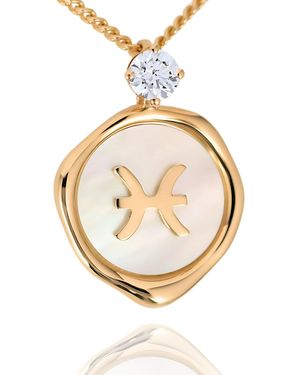 Hinch & Liu Pisces Zodiac Necklace - Metallic