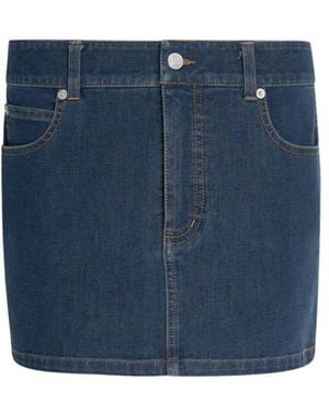 Circular Path Micro Mini Skirt - Blue