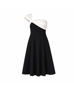 Girl In Mind Valerie One Shoulder Midi Dress - Black