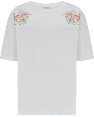 Sugarhill Kinsley Relaxed T-Shirt Off, Tropic Tiger - White