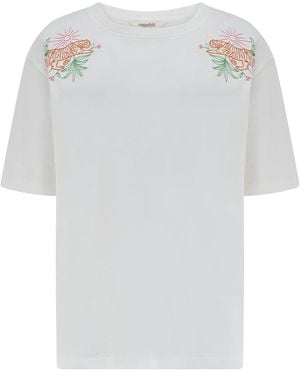 Sugarhill Kinsley Relaxed T-Shirt Off, Tropic Tiger - White