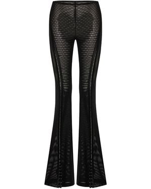 Khéla the Label Wild Card Slim Flared Trousers - Black