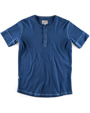 &SONS Trading Co The New Elder Henley Short Sleeve Shirt - Blue