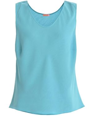 Lalipop Design Layered Chiffon Blouse - Blue