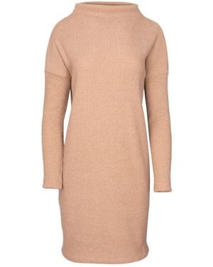 Oh!Zuza Neutrals Camel Casual Ribbed Mini Dress - Natural