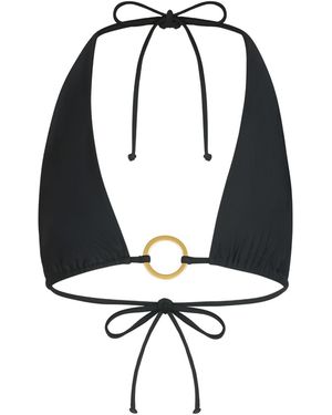 Pianella's Vesper Matte O-Ring Elongated Triangle Top - Black