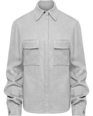Mandragora Oversized Viscose Blouse Omaro - Grey