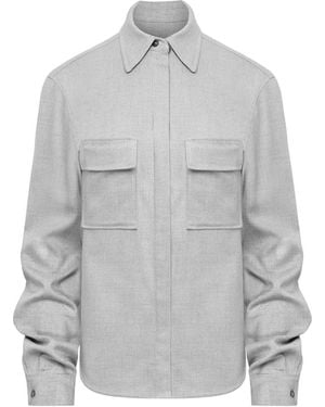 Mandragora Oversized Viscose Blouse Omaro - Gray