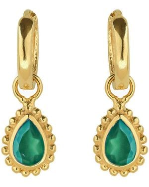 Charlotte's Web Jewellery May Birthstone Huggie Hoops - Green