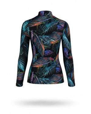 Esther Saadia Neon Jungle Mock Neck - Blue