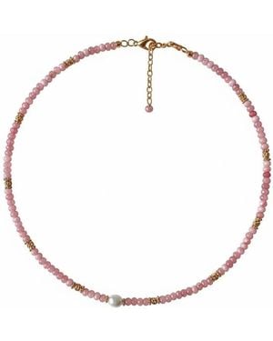 Angel Barocco Crystal & Freshwater Pearl Necklace - Metallic