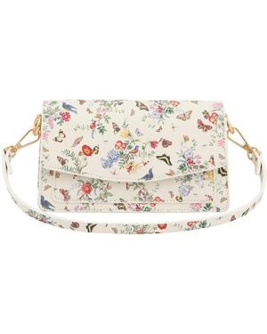 Fable England Alice Garden Ivory Shoulder Bag - White