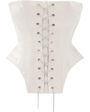 La Musa Chain Corset - White