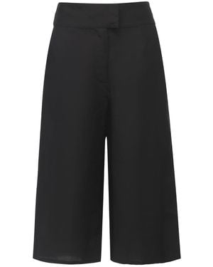Smart and Joy Wide Capri Trousers - Black
