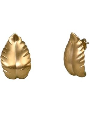 Onia Lemon-Leaf Form Earrings - Metallic