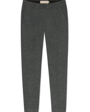 Weston Jon Boucher Havana Comfort Linen Slim Trousers - Grey