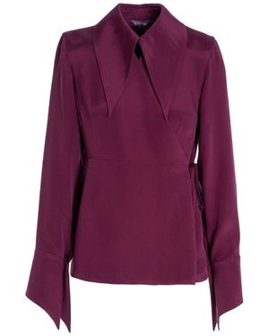 Eternoir Mulberry Haze Silk Blazer - Purple