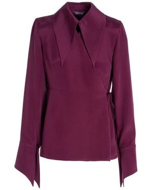 Eternoir Mulberry Haze Silk Blazer - Purple