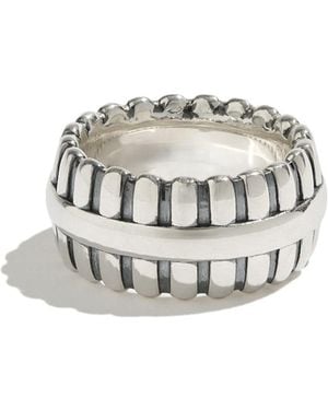 Stone Fruit Barrel Ring - White