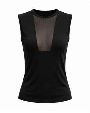 Marianne by Marie Jordane Kylie Organic Cotton Mesh Panel Made - Black