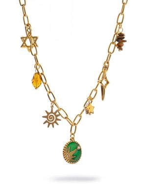 Ebru Jewelry Cosmic Energy Charm Necklace - Metallic