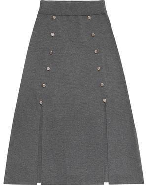 Peraluna Blake Midi Knitted Skirt - Gray