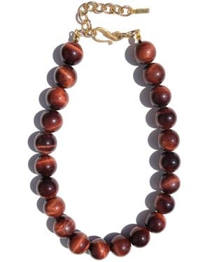 House of Marne Tiger Eye Choker - Red