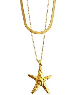 Maison De Gala Starfish Pendant Necklace - Metallic