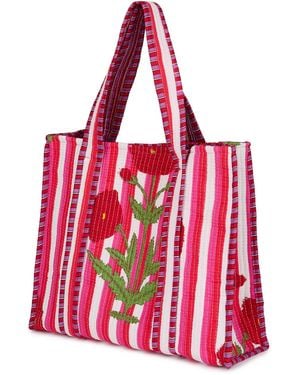 At Last Medium Cotton Tote Bag - Red