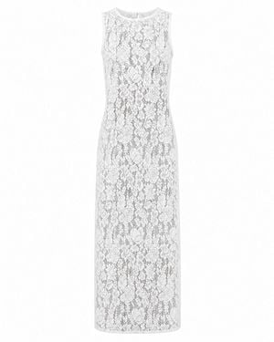 Palm Collective Neutrals Fleur Lace Maxi Dress - White