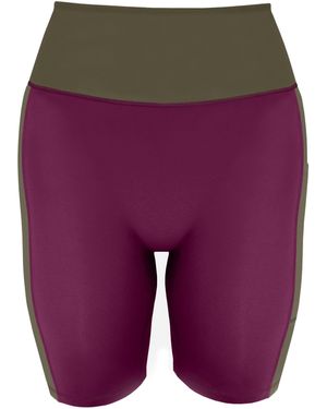 Foxies Daily Comfy Shorts With Built-In Undies Zero Vpl. Stylish Coverage - Purple