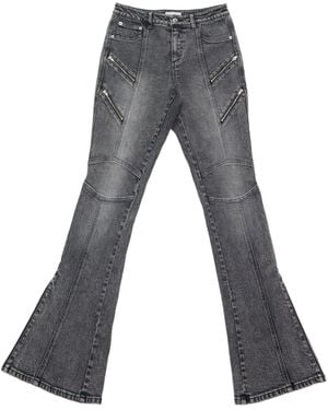 Circular Path Zelda Zipper Jean - Grey