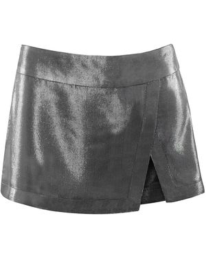 Vestiaire d'un Oiseau Libre Metallic Mini Skirt - Grey