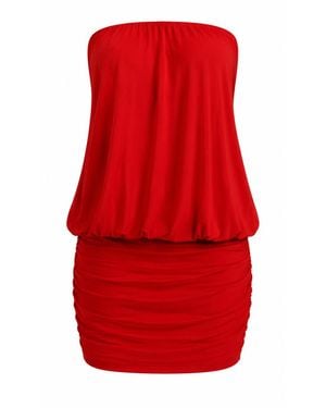 Maison De Gala Luna Crimson Mini Dress - Red