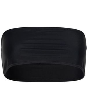 Circular Path Bandeau Top - Black