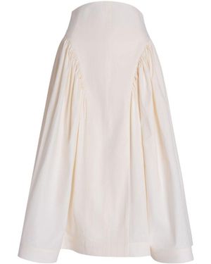 Concepto Mirage Cotton Summer Skirt With Pockets - White