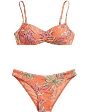 Altra Volta Tropical Sculpted Bikini Set – Coral Garden - Pink